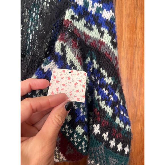 Free People Fairisle Bolero cropped sweater Small - Picture 3 of 7